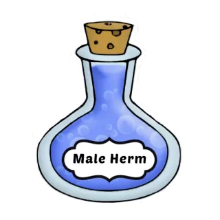 🍹 Male Herm potion, bottle, fantasy, magic, spell, herm telegram sticker