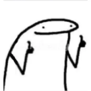 👍 stick figure, thumbs up, approval, positive telegram sticker