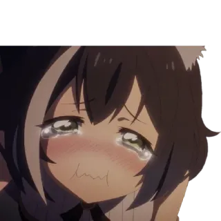 😭 Anime, Chorando, Triste, Lágrimas, Desenho animado, Kawaii telegram sticker