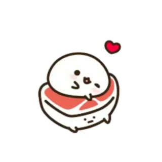 🍥 słodki, serce, kreskówka, postać, miłość, uroczy telegram sticker