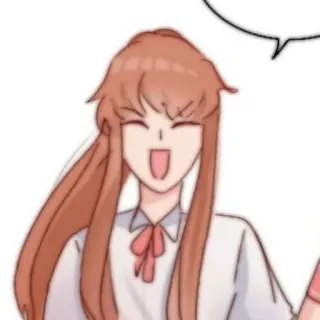 🎈 Cartoon, Mädchen, lächelnd, Anime whatsapp sticker