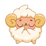 ☺️ ovelha, animal, desenho animado, fofo, fofinho, cordeiro telegram sticker