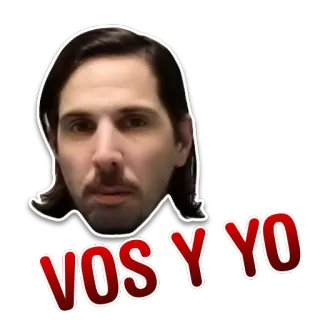 👨 VOS Y YO портрет, человек, текст, испанский telegram sticker