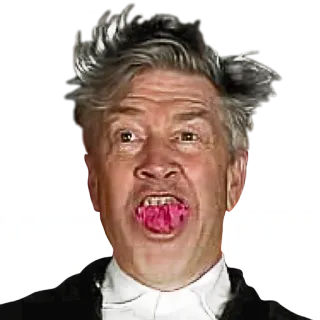 🤐 David Lynch デヴィッド・リンチ, 監督, 俳優, 奇妙, 面白い, 顔 telegram sticker