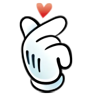 🦇 Cœur avec les doigts, Geste de la main, Symbole d'amour, Cœur coréen, Mini cœur telegram sticker