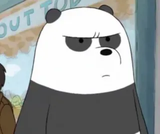 🧿 Ice Bear We Bare Bears beruang, kartun, panda, marah telegram sticker