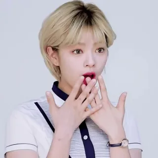 😦 kobieta, portret, kpop, zaskoczona, azjatycka, dziewczyna telegram sticker