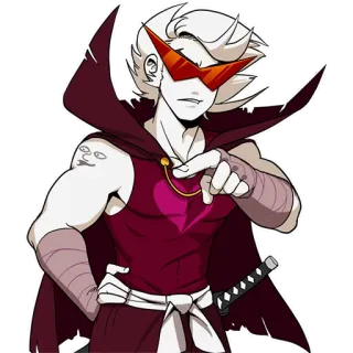 👇 Dirk Strider Homestuck Dirk Strider, Homestuck, Anime, Miecz, Peleryna, Postać telegram sticker