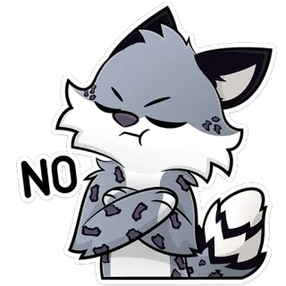 😡 NO dier, vos, boos, oneens, nee telegram sticker