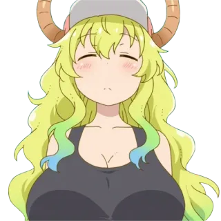 😑 Lucoa Miss Kobayashi's Dragon Maid Anime, Draak, Hoornaars, Fanart whatsapp sticker