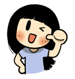😼 cartoon, girl, wink, cute, anime telegram sticker