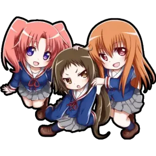 chibi anime character @Anak_kucing_stiker telegram stickers