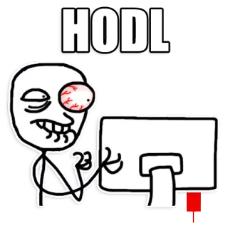 😵 HODL HODL, criptomoneda, meme, acciones, inversión, trading whatsapp sticker