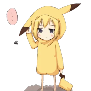 😐 Аниме, Пикачу, Косплей, Милый, Манга, Желтый, Персонаж whatsapp sticker
