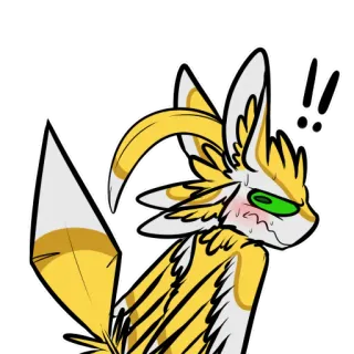 ⁉️ animal, criatura, desenho animado, peludo, fantasia telegram sticker