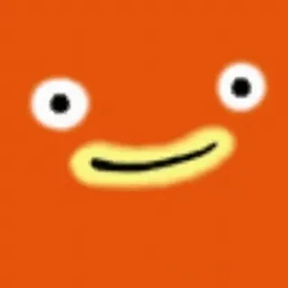 😀 simples, laranja, rosto, fofo, minimalista, ilustração telegram sticker