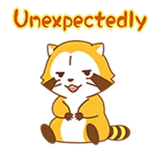 😾 Unexpectedly tanuki, cane procione, divertente, carino, inaspettato telegram sticker