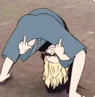 🖕 dito medio, offensivo, cartone animato, gesto, irrispettoso telegram sticker