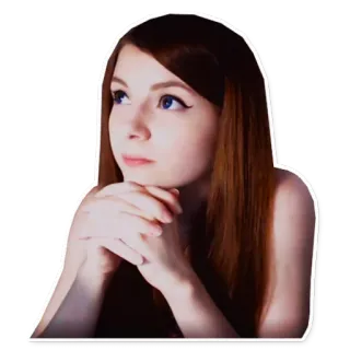 🙏 donna, ragazza, ritratto, bellezza, persona, umano telegram sticker