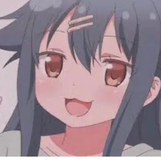 🥢 аниме, девушка, милая, улыбается telegram sticker