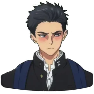 😳 anime, school uniform, angry, blush telegram sticker