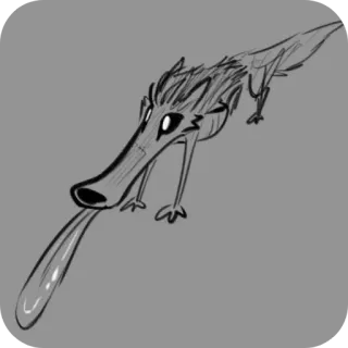 🐦 animal, cartoon, sketch, creature telegram sticker