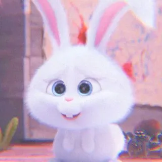 💌 Snowball The Secret Life of Pets rabbit, bunny, cute, cartoon, animal, pet telegram sticker
