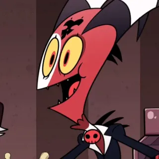 😃 Blitzo Helluva Boss demone, folletto, inferno, boss, helluva, rosso, animazione telegram sticker