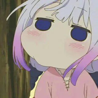 🙄 Kanna Kamui Miss Kobayashi's Dragon Maid anime, dragon, cute, kanna, kanna kamui whatsapp sticker