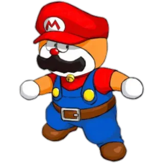 🍄 Mario mario, nintendo, cartoon, katze, witzig, parodie whatsapp sticker