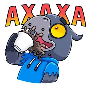 😂 AXAXA Cartoon, Tier, Trinken, Kaffee, Verschütten, Lustig telegram sticker