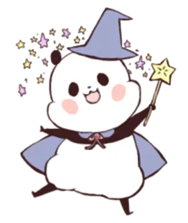 ✨ tovenaar, schattig, magie, sterren, cartoon telegram sticker
