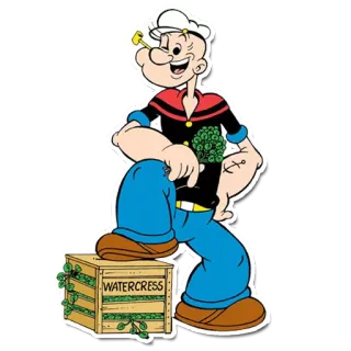 😜 Popeye WATERCRESS desenho animado, Popeye, espinafre, agrião, marinheiro telegram sticker