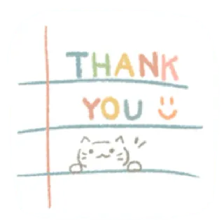 🍋 THANK YOU 谢谢, 感谢, 猫, 可爱, 治愈, 积极 telegram sticker