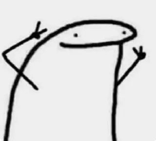 📈 boneco palito, símbolo da paz, desenho, desenho animado telegram sticker