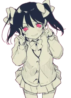 😢 Anime, Lindo, Chica, Personaje, Ilustración, Manga telegram sticker