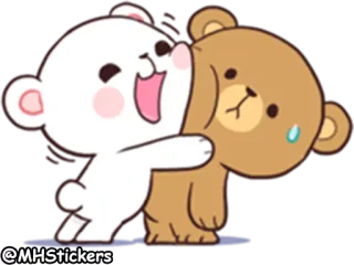 😘 @MHStickers osos, lindo, pegatinas, dibujos animados, amor, emociones whatsapp sticker