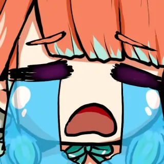 😭 anime, crying, sad, emotional telegram sticker