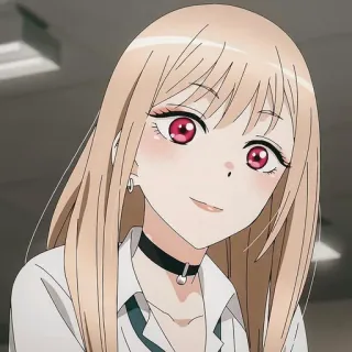🎭 Marin Kitagawa My Dress-Up Darling Anime, Meisje, Schattig, Cosplay, Marin Kitagawa, My Dress-Up Darling, Karakter telegram sticker