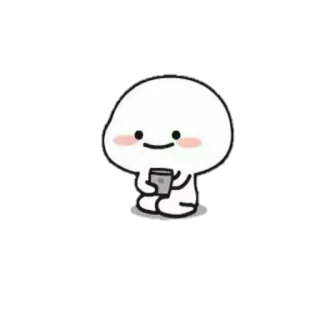 📱 carino, kawaii, personaggio, semplice, bianco, arte digitale telegram sticker