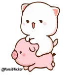 🐷 kucing, babi, imut, binatang, kawaii, kartun telegram sticker