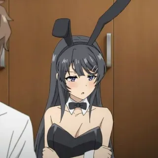 🐰 Mai Sakurajima Rascal Does Not Dream of Bunny Girl Senpai anime, bunny girl, cute, sakurajima, mai telegram sticker