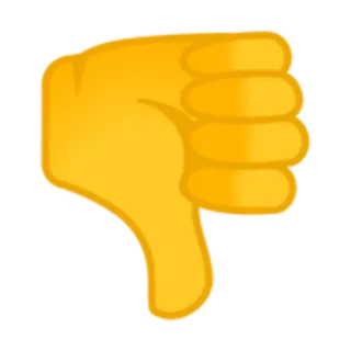 👎 thumbs down, dislike, emoji, negative telegram sticker
