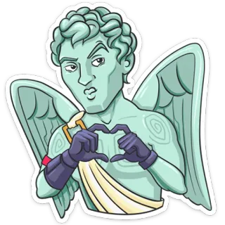 ❤️ Engel, Statue, Herz, Liebe, Flügel telegram sticker