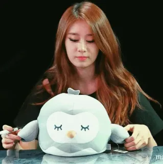 🥀 person, woman, plushie, owl, cute, portrait whatsapp sticker