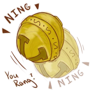 🛎 NING NING You Rang? Bel, Bellen, Cartoon, Geluid, Leuk, U belde telegram sticker