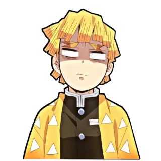 ❄️ Zenitsu Agatsuma Demon Slayer anime, demon slayer, zenitsu, character, sticker telegram sticker