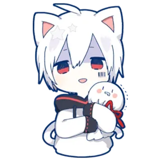 😐 anime, kawaii, character, cute, manga, digital art telegram sticker