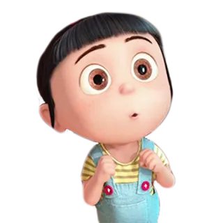 😦 Agnes Despicable Me dessin animé, fille, personnage, Agnès, Moi, moche et méchant, mignon telegram sticker