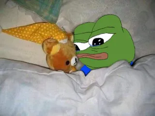 😔 Pepe the Frog pepe, pepe la rana, triste, llorando, meme, meme de internet telegram sticker